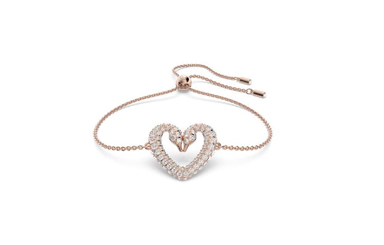 Swarovski/施华洛世奇 Swarovski Swan Heart Bracelet Rose Gold