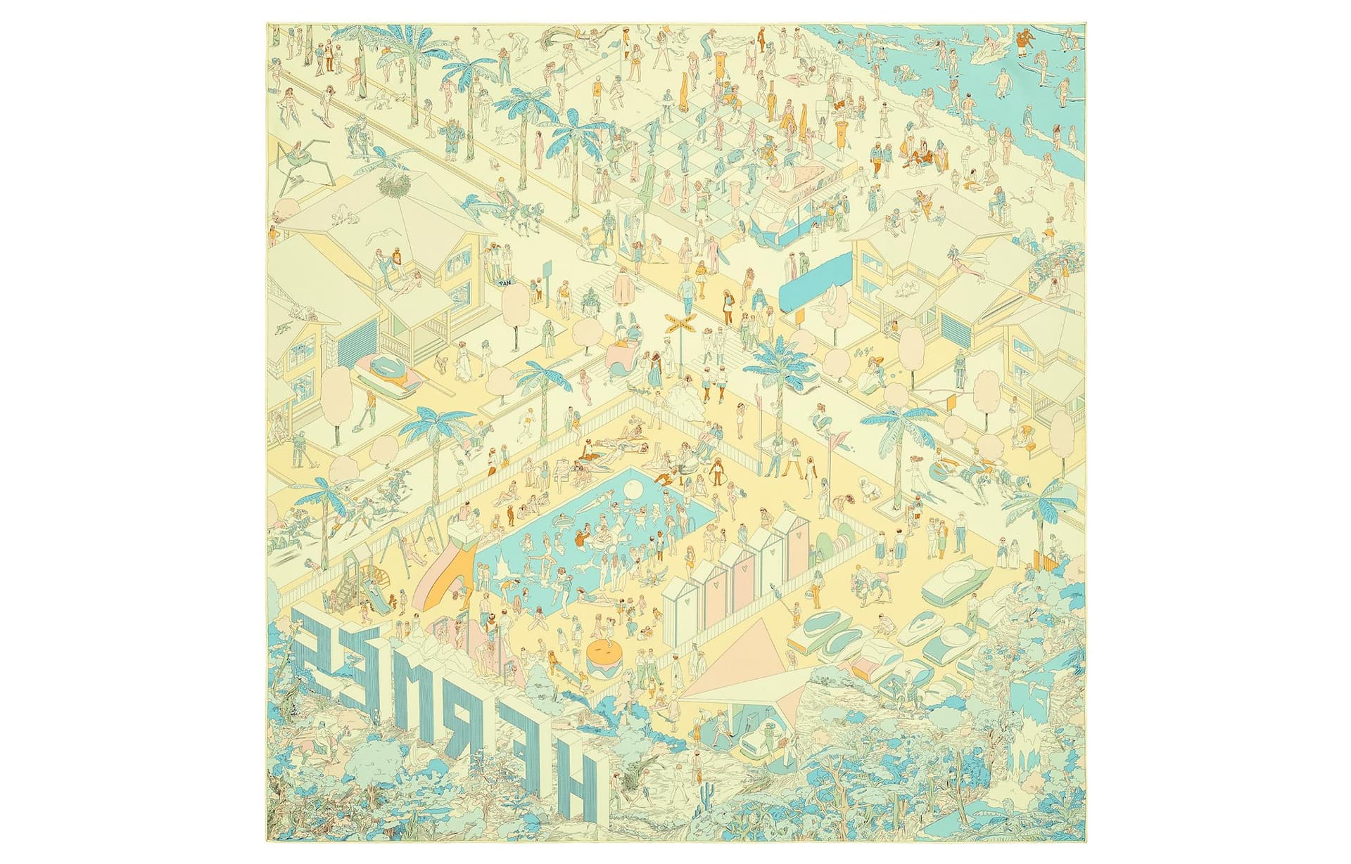 HERMES/爱马仕 Hermes On the Beach Scarf