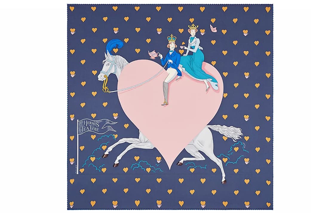 HERMES/爱马仕 Hermes Scarf Deep Blue