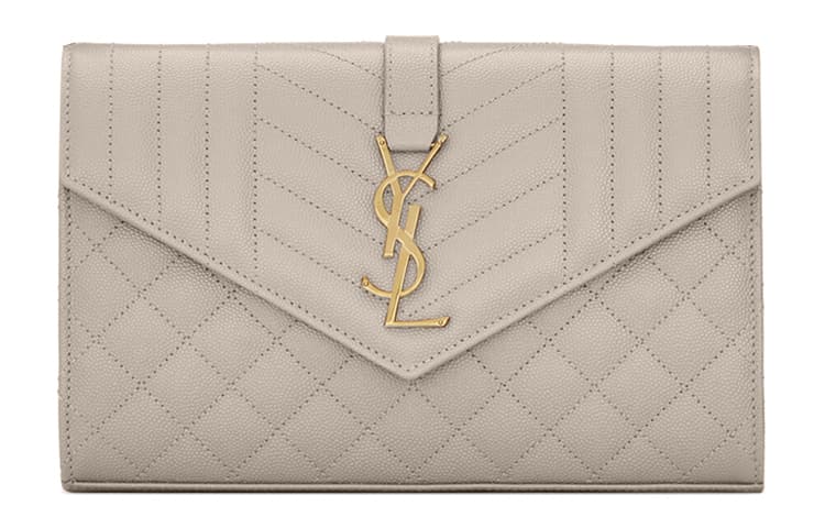 SAINT LAURENT/圣罗兰 Saint Laurent YSL Monogram Quilted Leather Chain Wallet