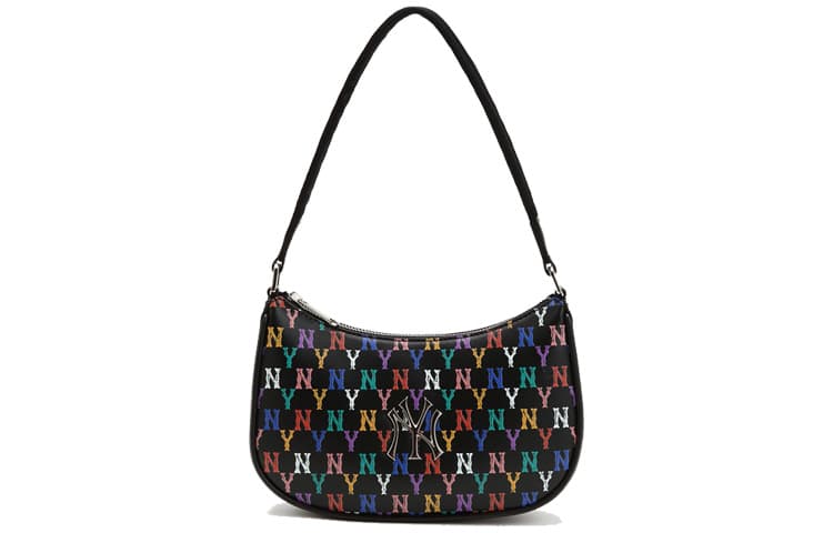 MLB Monogram NY Yankees Shoulder Bag Black