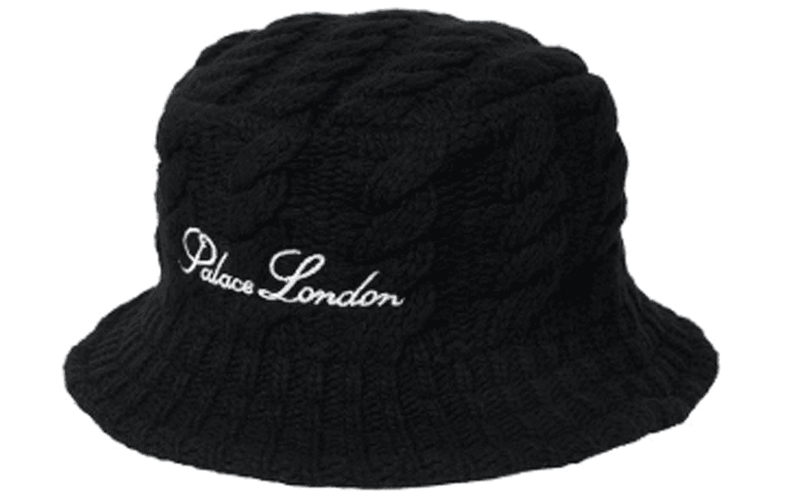 Palace Cable Knit Bucket Hat Black