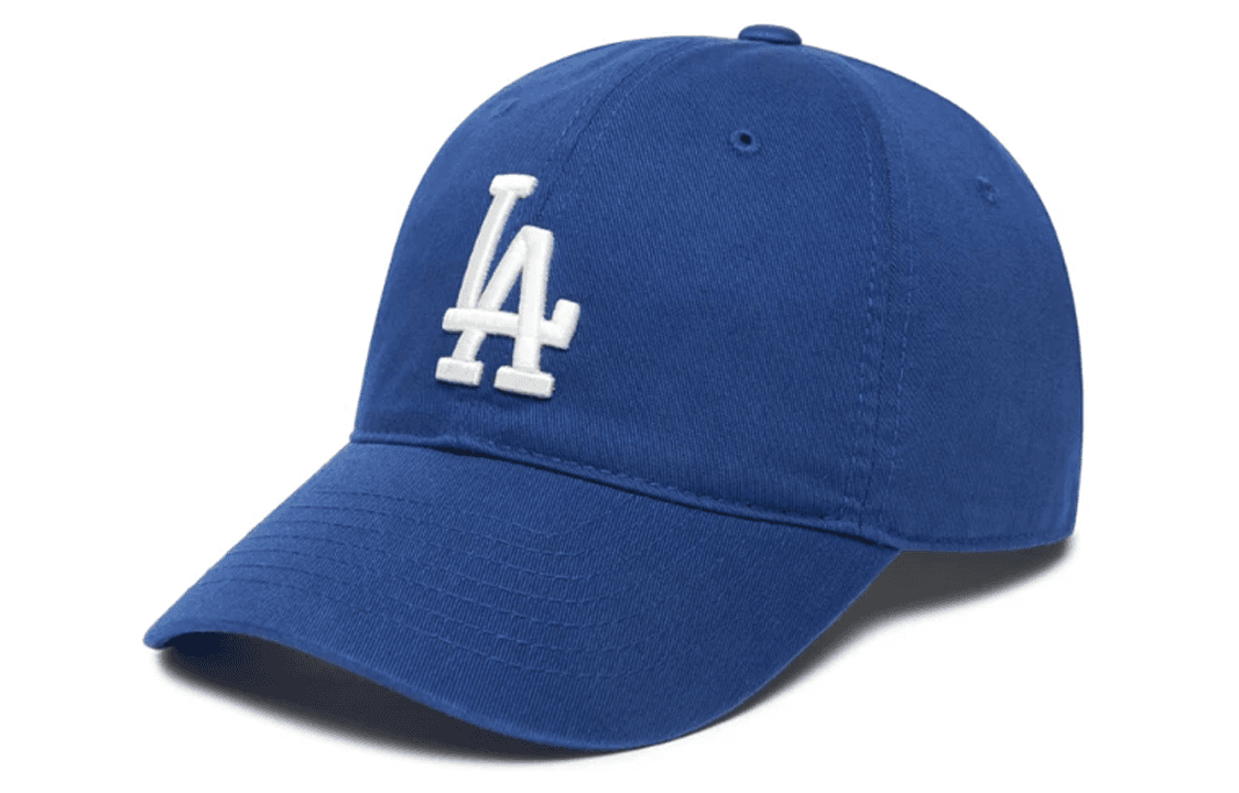 MLB Logo Adjustable Cotton Cap Blue