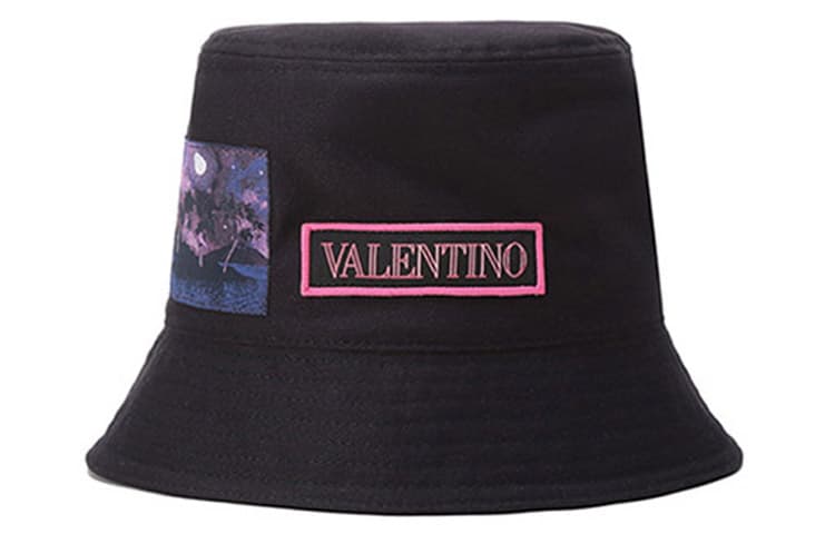 Valentino/华伦天奴 Valentino Cotton Appliqué Bucket Hat Black