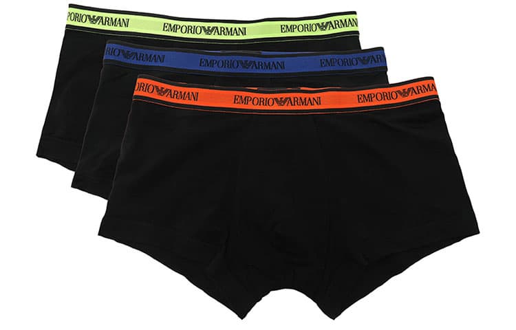 EMPORIO ARMANI/阿玛尼 Emporio Armani Boxer Briefs 3-Pack Black