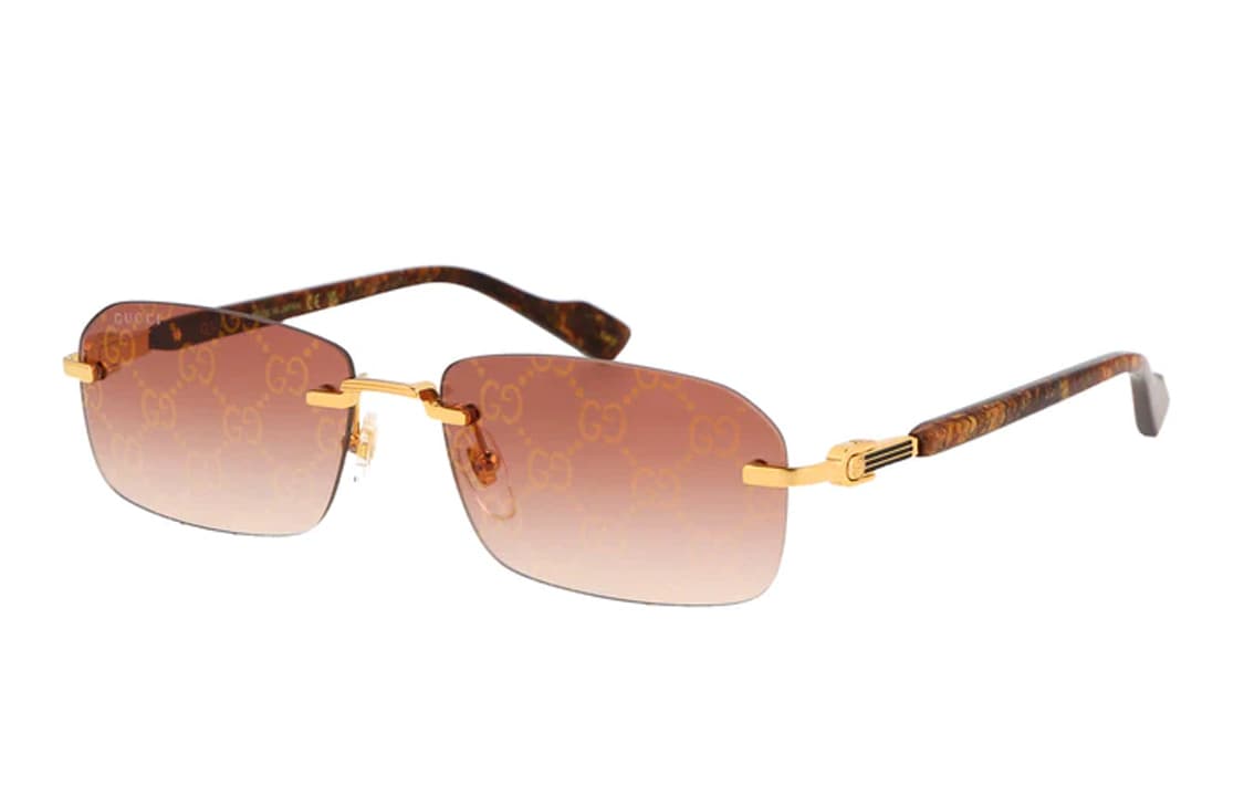 GUCCI/古驰 Gucci Rectangular Sunglasses Brown