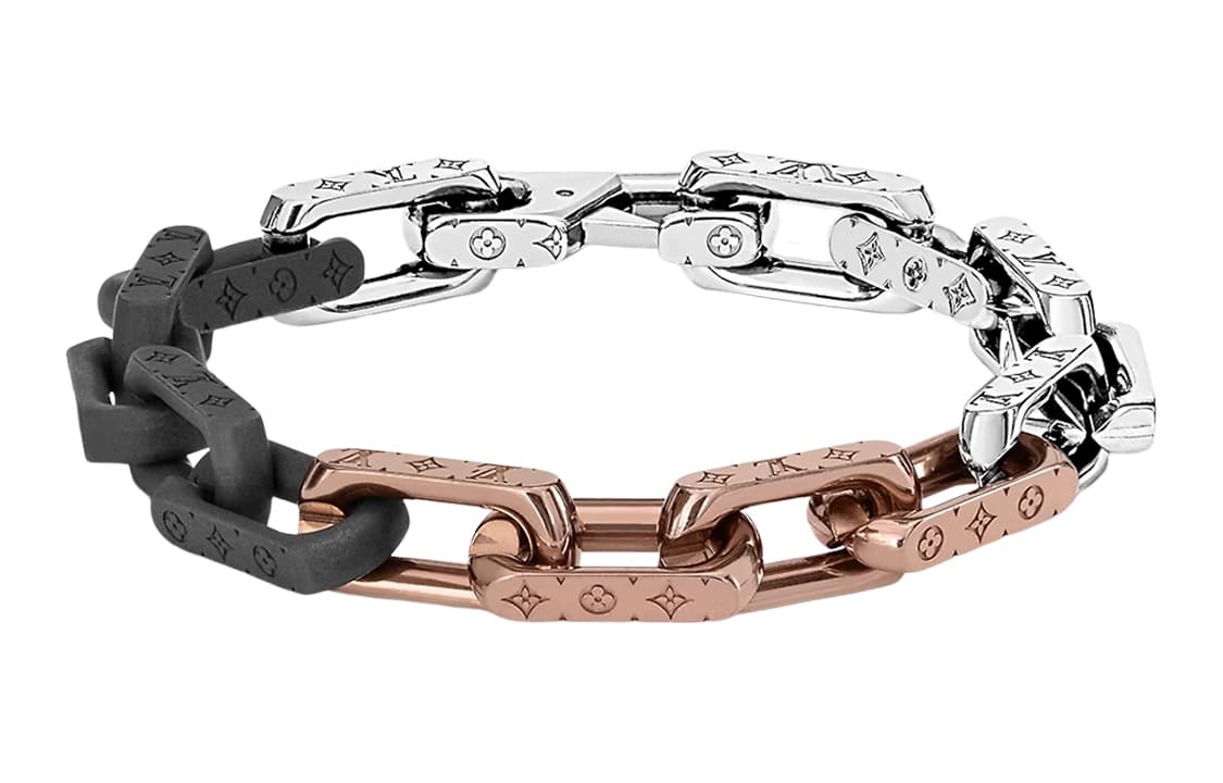 LOUIS VUITTON/路易威登 Louis Vuitton Monogram Stainless Steel Bracelet Silver