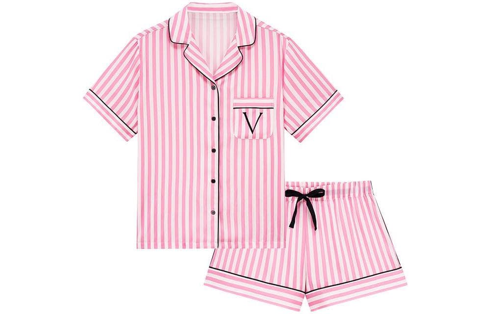 Victoria's Secret/维多利亚的秘密 Victoria's Secret Pajama Set Pink Stripes