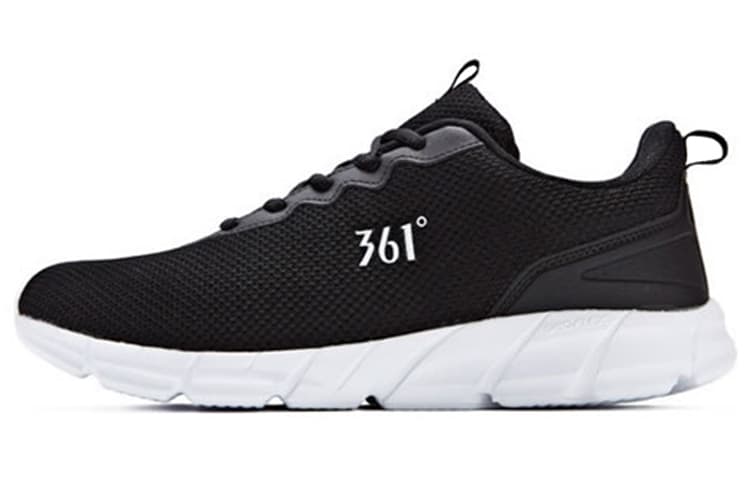 361° Lightweight Low-Top Running Shoes Black White