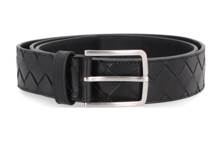 Bottega Veneta/葆蝶家 Bottega Veneta Metal Buckle Belt Black 3.5cm