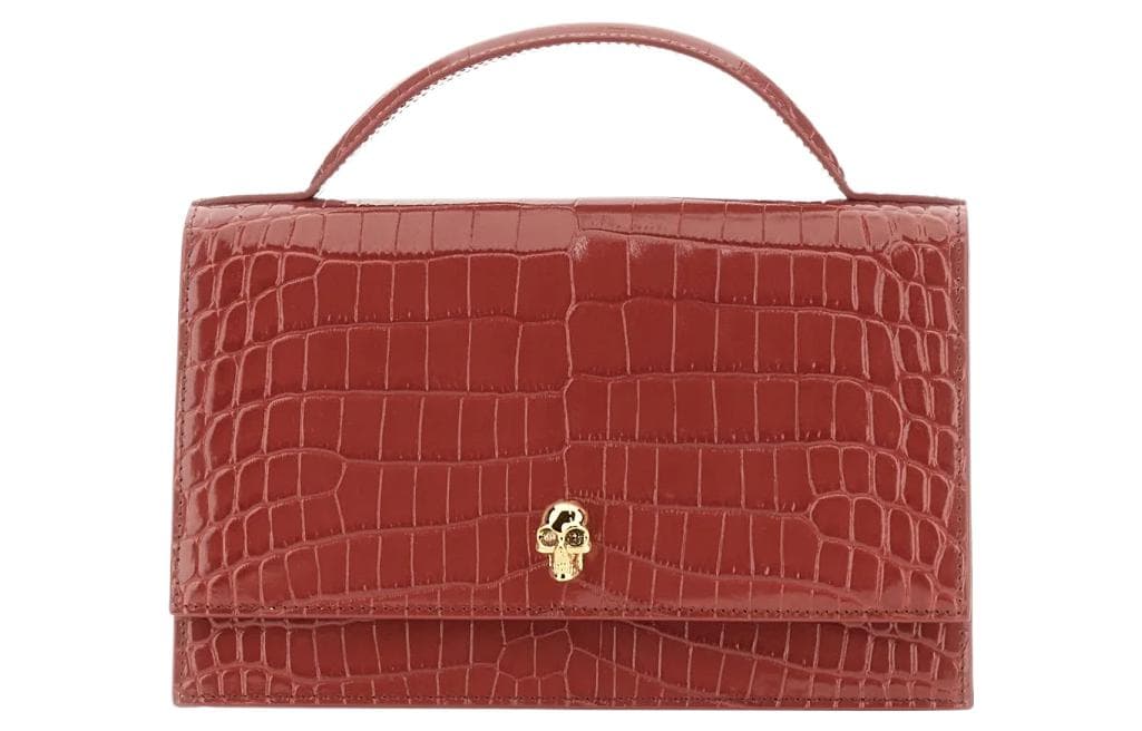 Alexander McQueen Skull Embossed Calfskin Bag