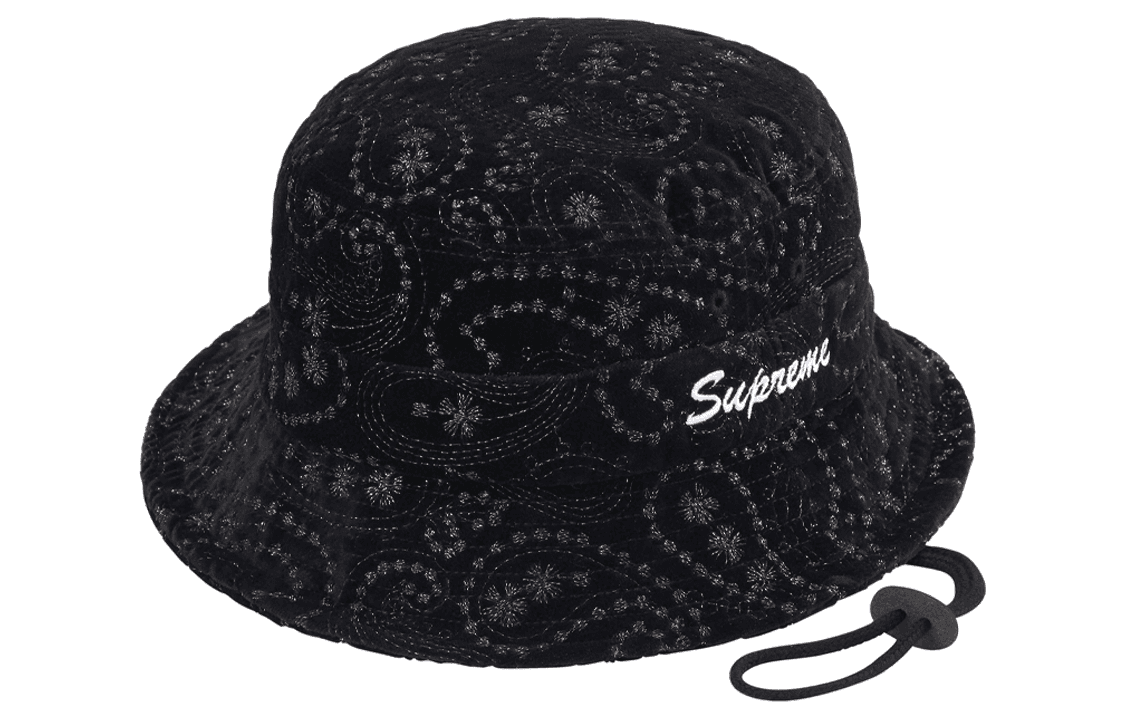 Supreme Velvet Paisley Boonie Black