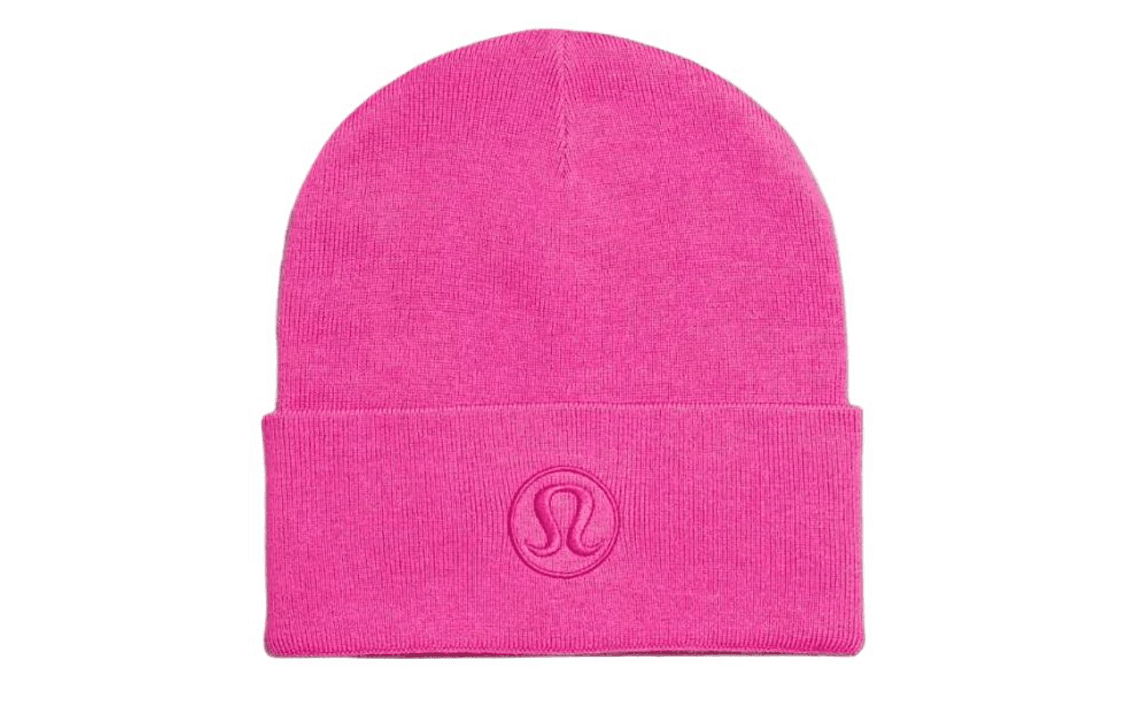 lululemon/露露乐蒙 lululemon Logo Embroidered Wool Blend Beanie Pink