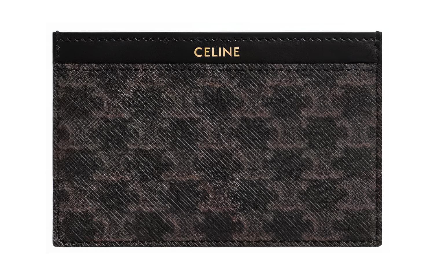 CELINE Triomphe Card Holder Black