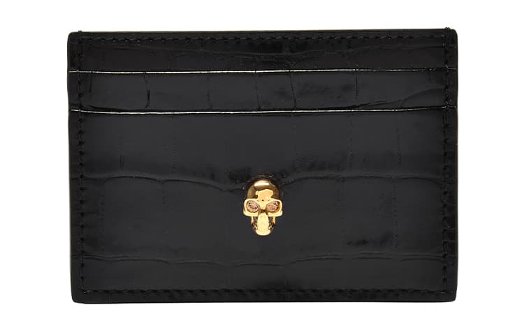 Alexander McQueen Skull Croc Embossed Wallet