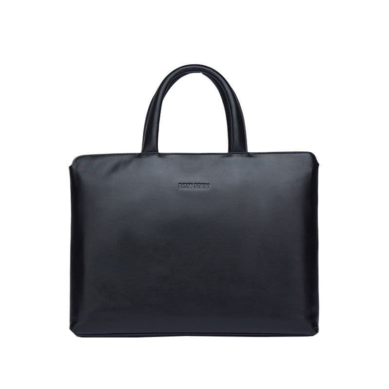 BISON DENIM美洲野牛 American Bison Horizontal Laptop Briefcase Black