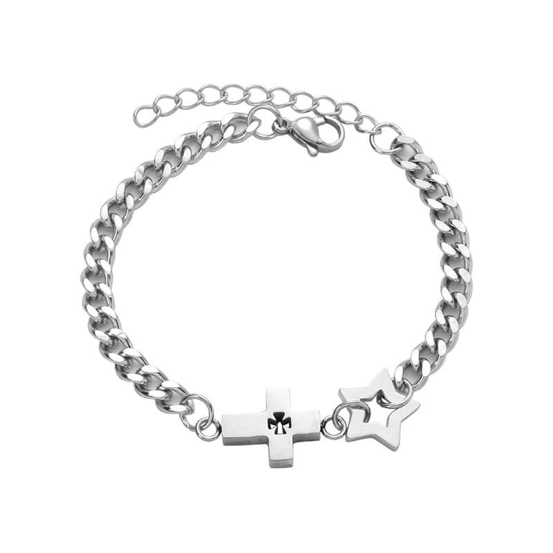 AKAK Cross Star Bracelet Silver