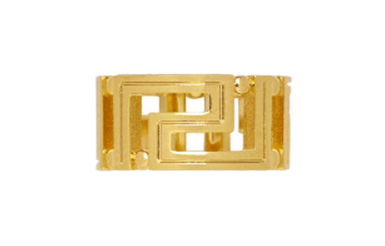 VERSACE/范思哲 Versace Greek Key Brass Ring Gold