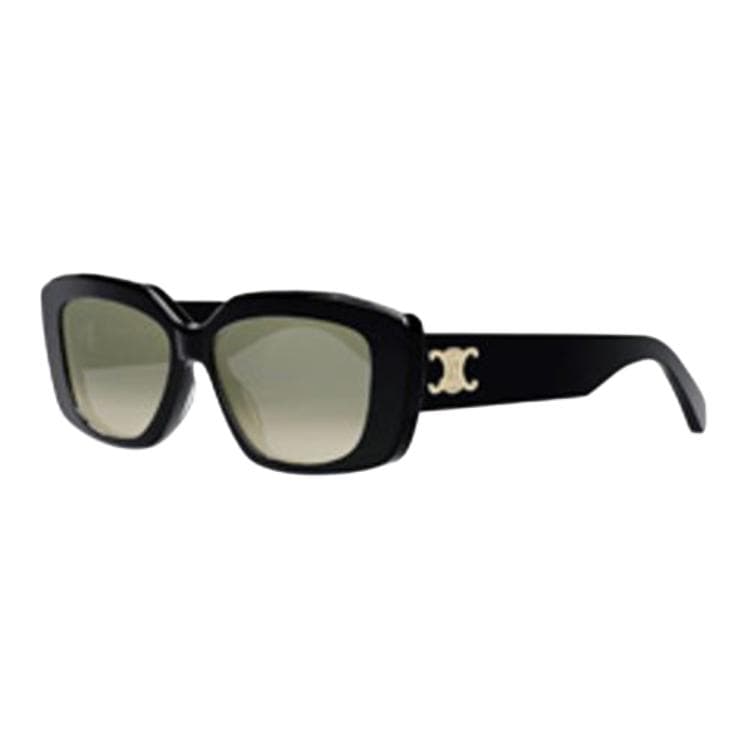 Celine Logo Square Sunglasses Black