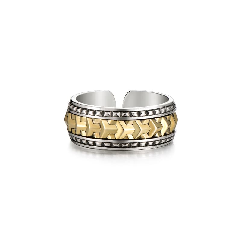 IDEAGEMER Vintage Mountain Ring