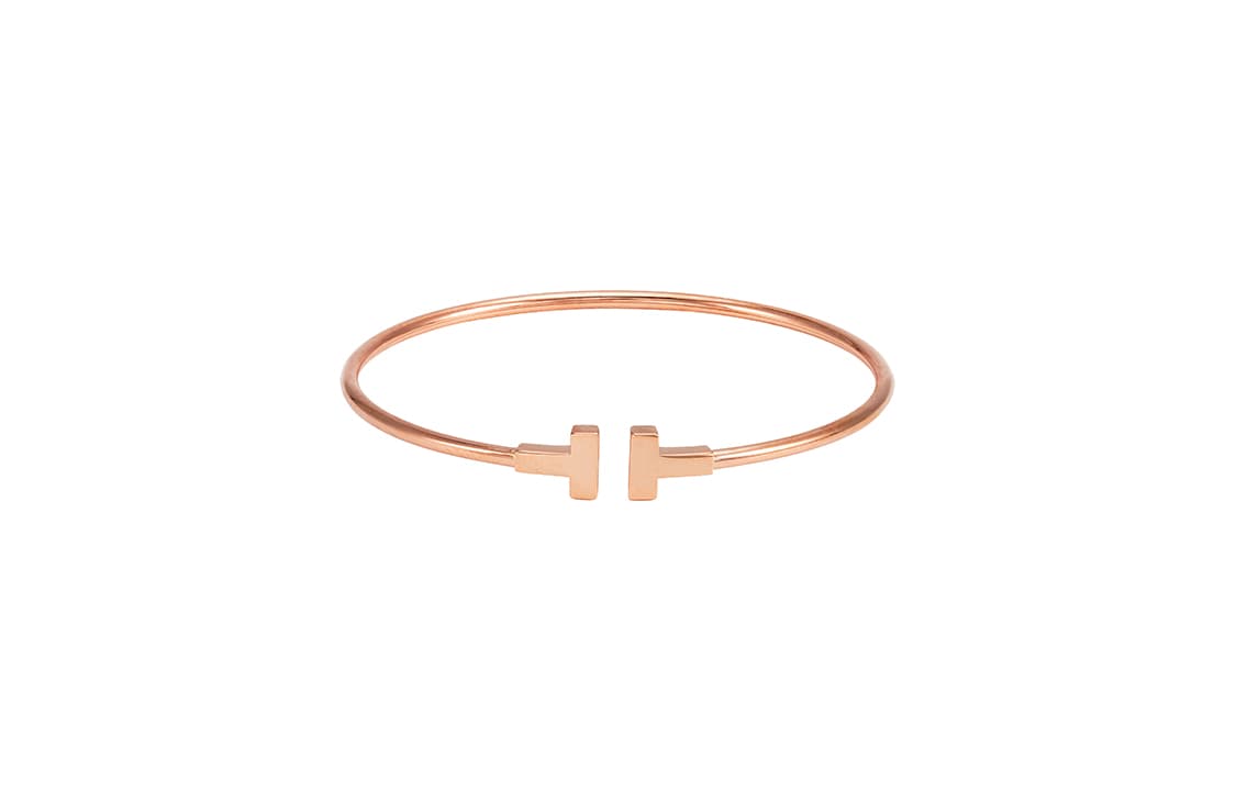 TIFFANY & CO./蒂芙尼 Tiffany & Co. T Narrow Coil 18K Rose Gold Bracelet