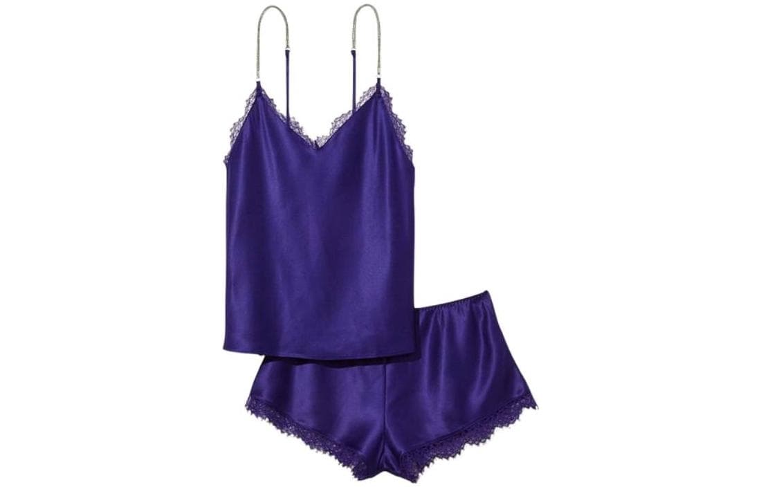 Victoria's Secret/维多利亚的秘密 Victoria's Secret SS23 Satin Lace Cami Set Purple