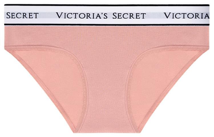 Victoria's Secret/维多利亚的秘密 Victoria's Secret Logo Print Low Rise Briefs Nude Pink