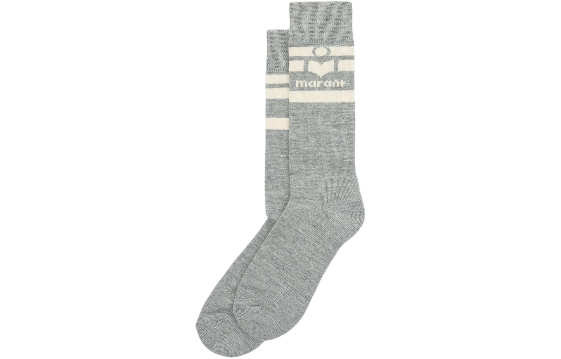 Isabel Marant Jacquard Socks Gray