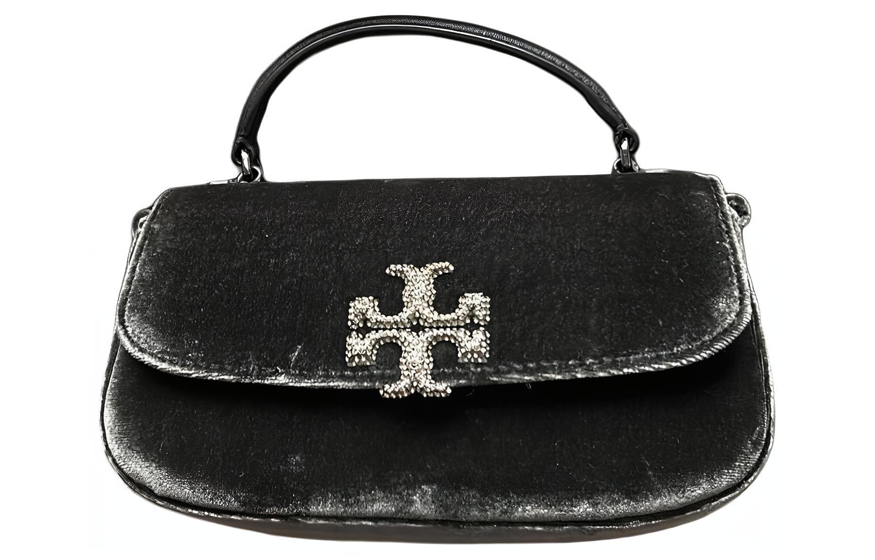 TORY BURCH/汤丽柏琦 Tory Burch Britten Velvet Mini Bag Black