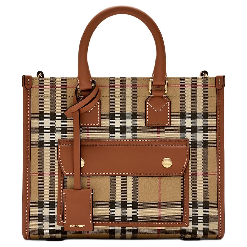 Burberry Freya Tote Bag Mini Beige