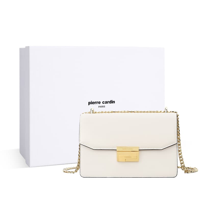PIERRE CARDIN/皮尔卡丹 Pierre Cardin Chain Leather Shoulder Bag