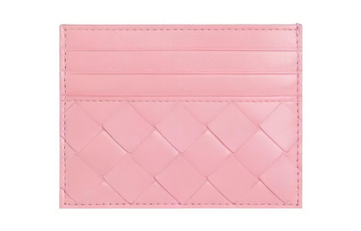 Bottega Veneta/葆蝶家 Bottega Veneta Intrecciato Cardholder Pink