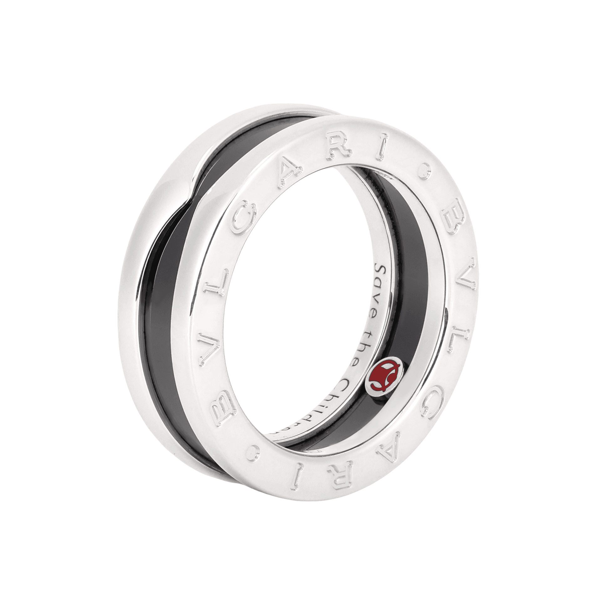 BVLGARI/宝格丽 BVLGARI Save the Children Silver Black Ring