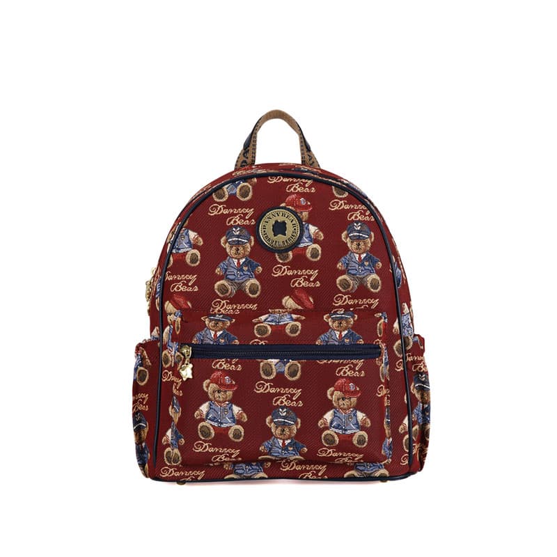 DANNYBEARJEANS Dannybear Red Gentleman Bear Blue Backpack