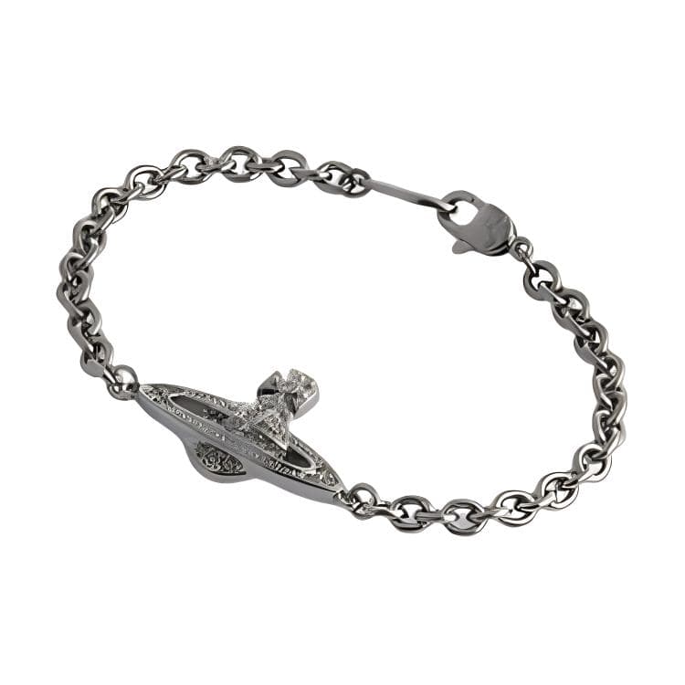 Vivienne Westwood Mini Bas Relief Chain Bracelet Gunmetal