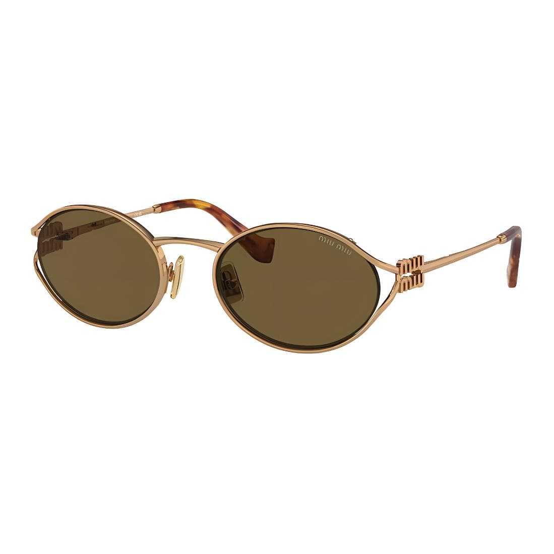 Miu Miu Oval Sunglasses Gold
