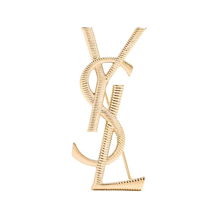 SAINT LAURENT/圣罗兰 SAINT LAURENT Cassandre Brooch Gold