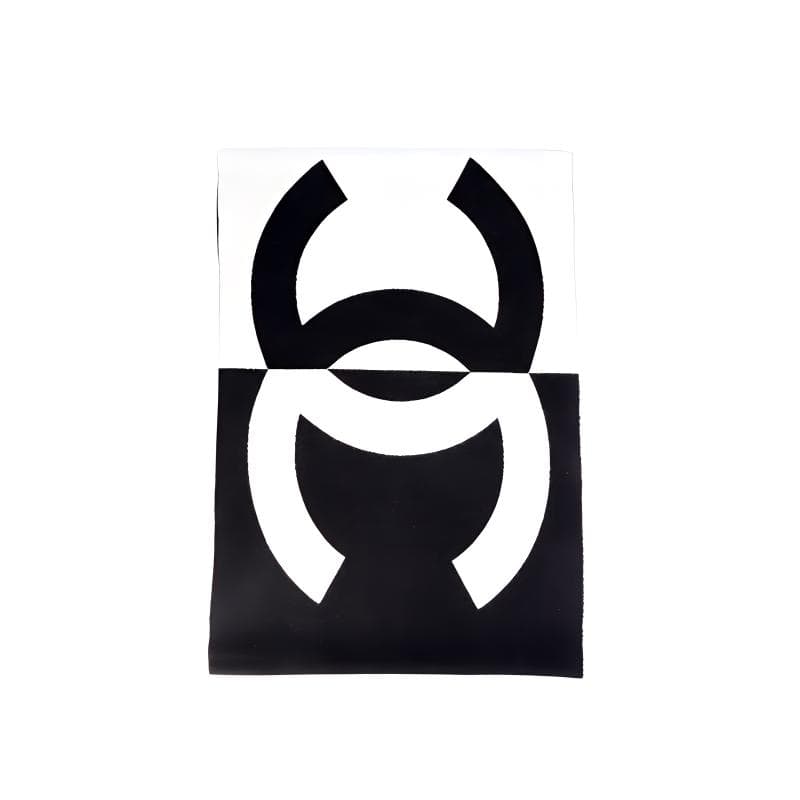 CHANEL Cashmere Scarf Black White