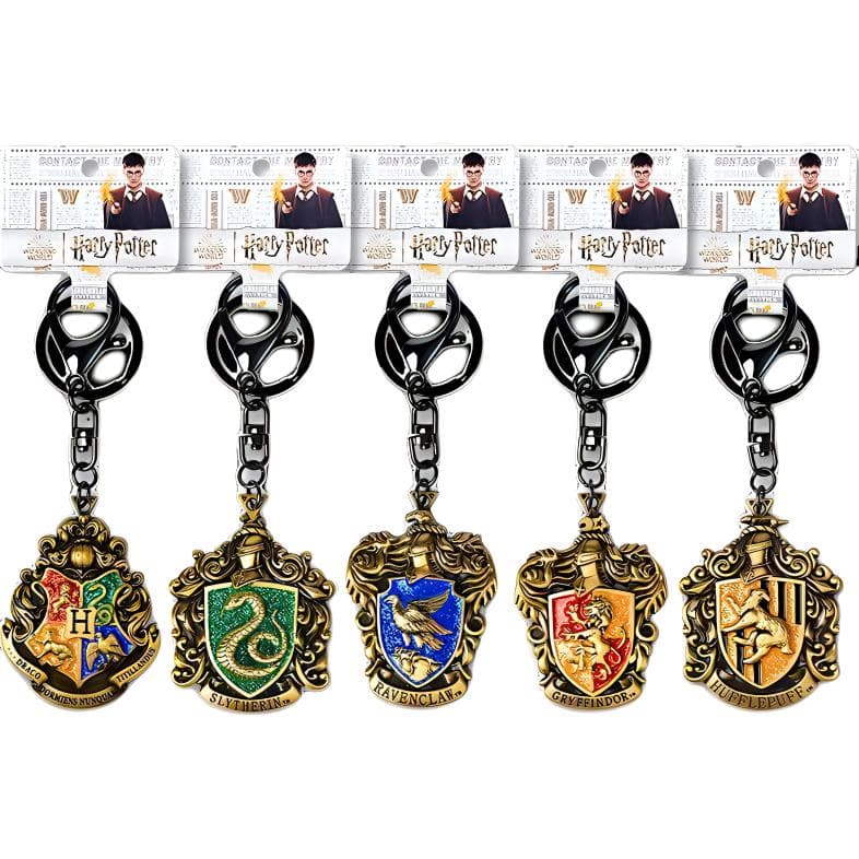 Harry Potter Hogwarts Crest Keychain Set