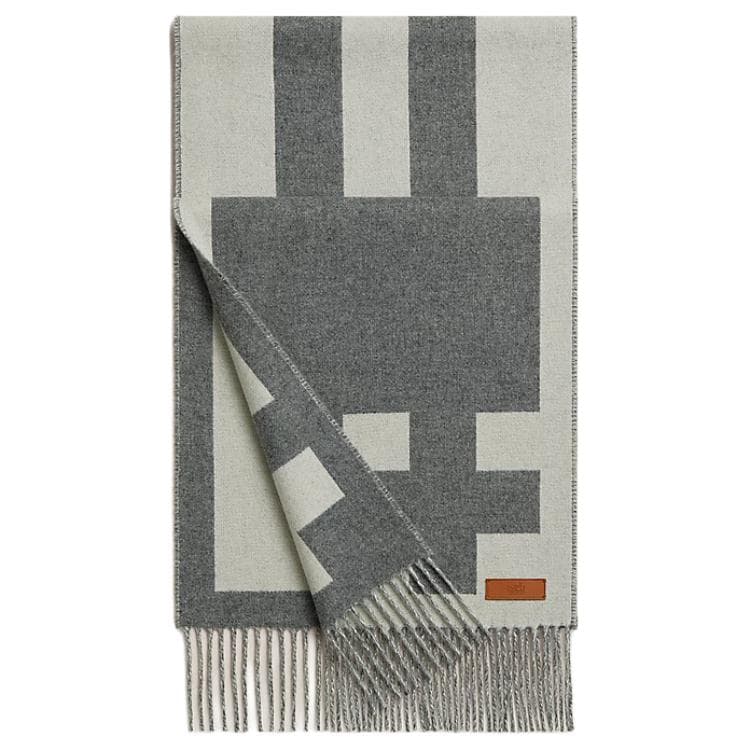 HERMES/爱马仕 Hermes Cashmere Scarf Gray