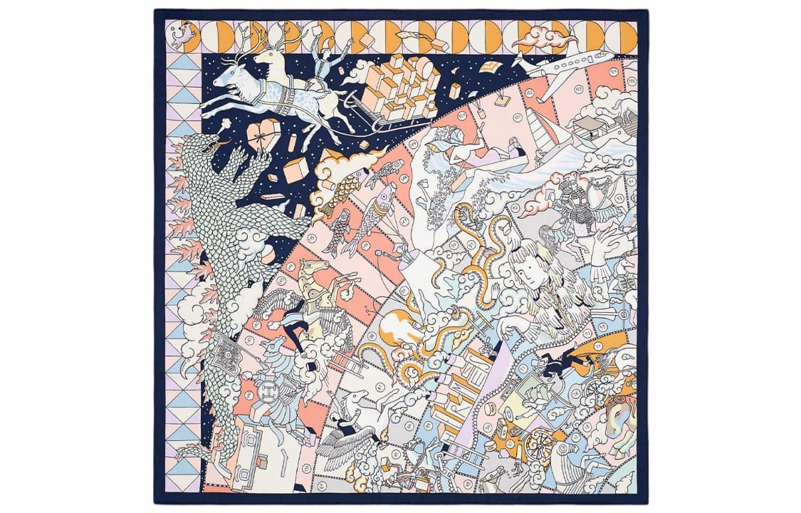 HERMES/爱马仕 Hermes Scarf Ocean Blue