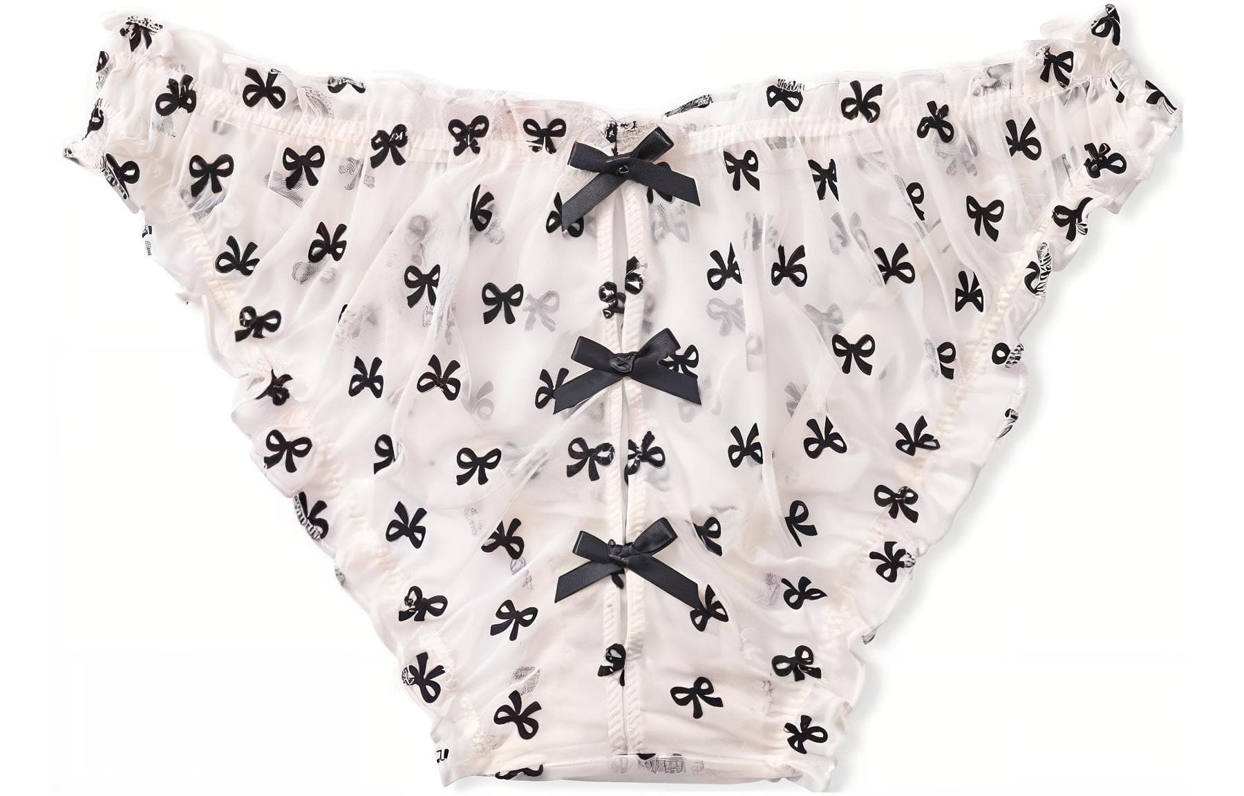 Victoria's Secret/维多利亚的秘密 Victoria's Secret Bow Print Mesh Briefs