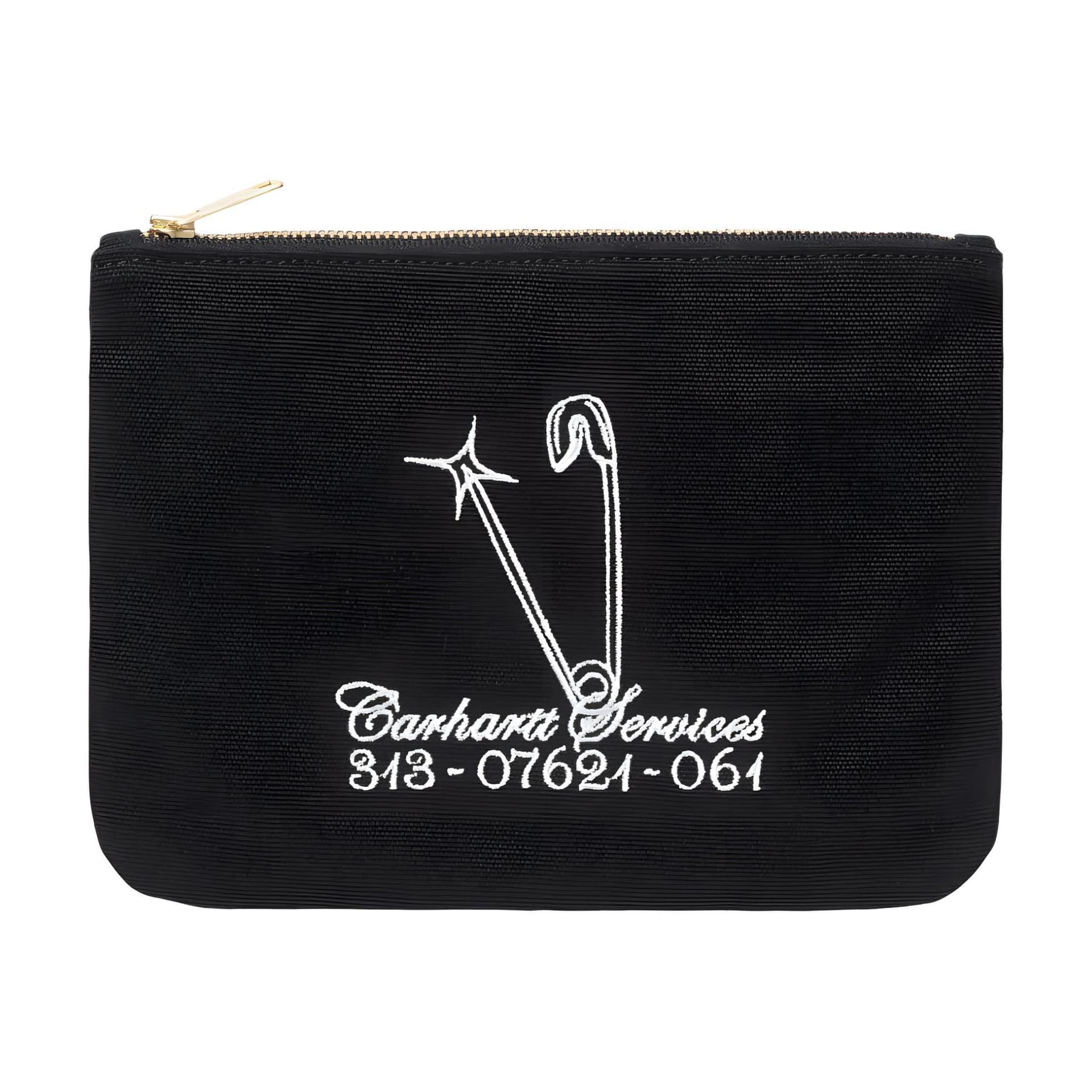 Carhartt WIP Seasonal Pattern Zip Cotton Wallet Black White