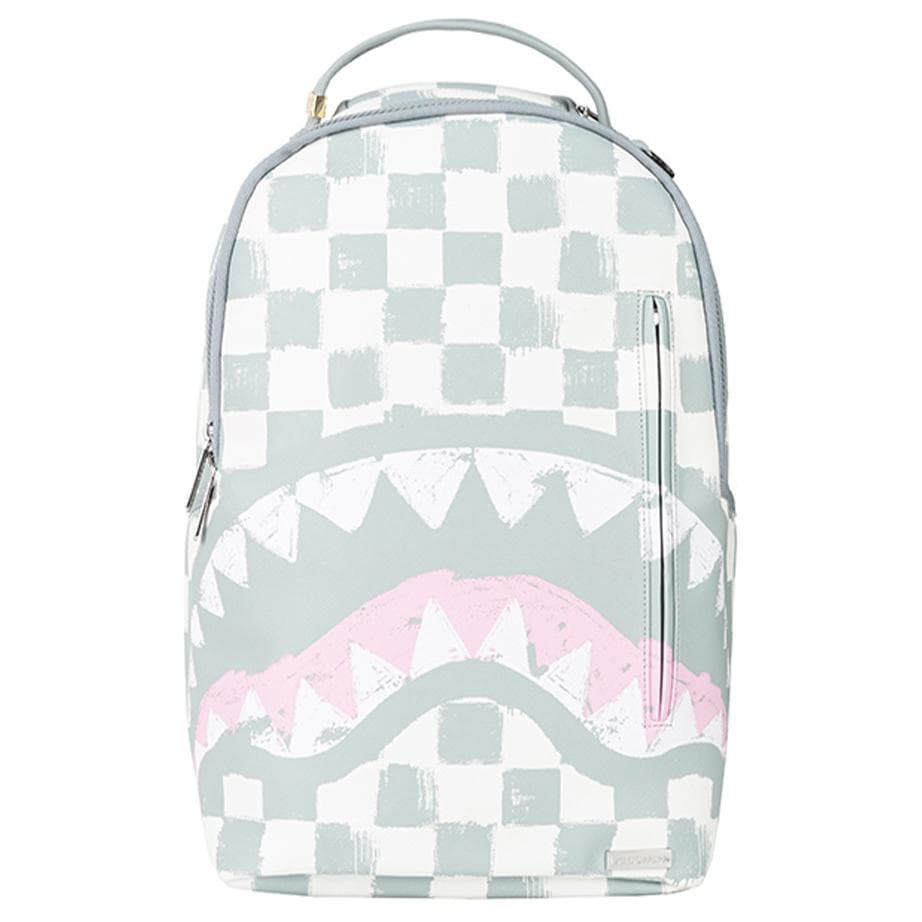 Sprayground Shark Logo Checkered Backpack
