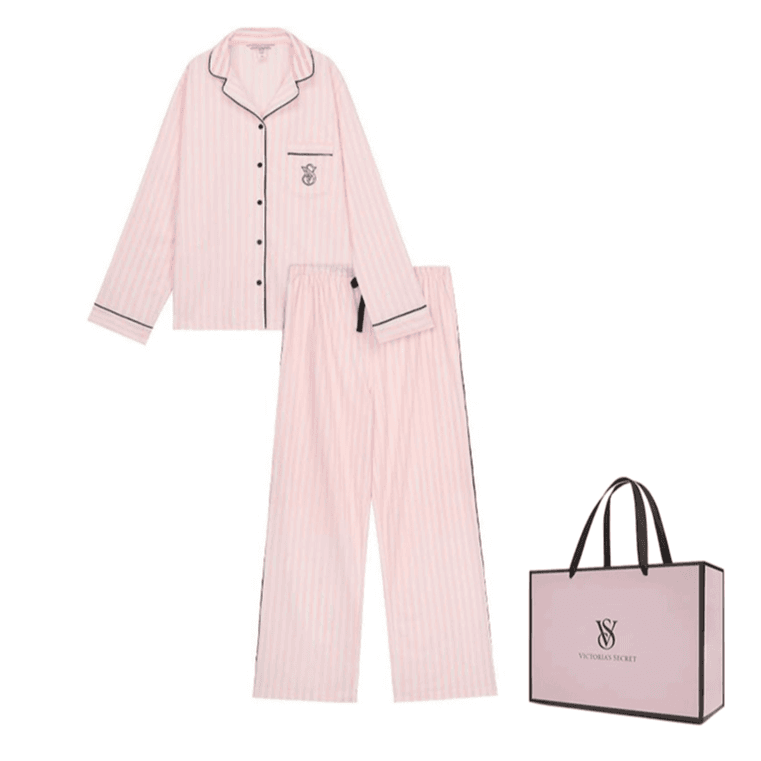 Victoria's Secret/维多利亚的秘密 Victoria's Secret The Mix Pajama Set Pink Stripe