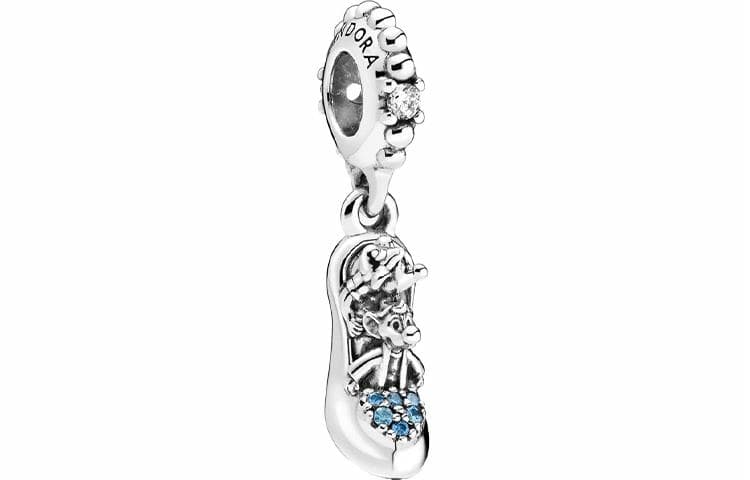 Pandora/潘多拉 Pandora Disney Cinderella Glass Slipper Mouse Charm Silver