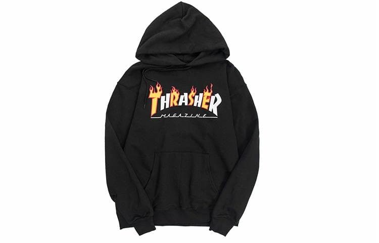 Thrasher Flame Logo Hoodie Black