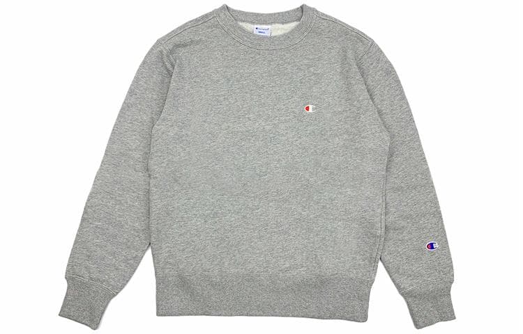 Champion Basic Embroidered Sweatshirt Light Grey