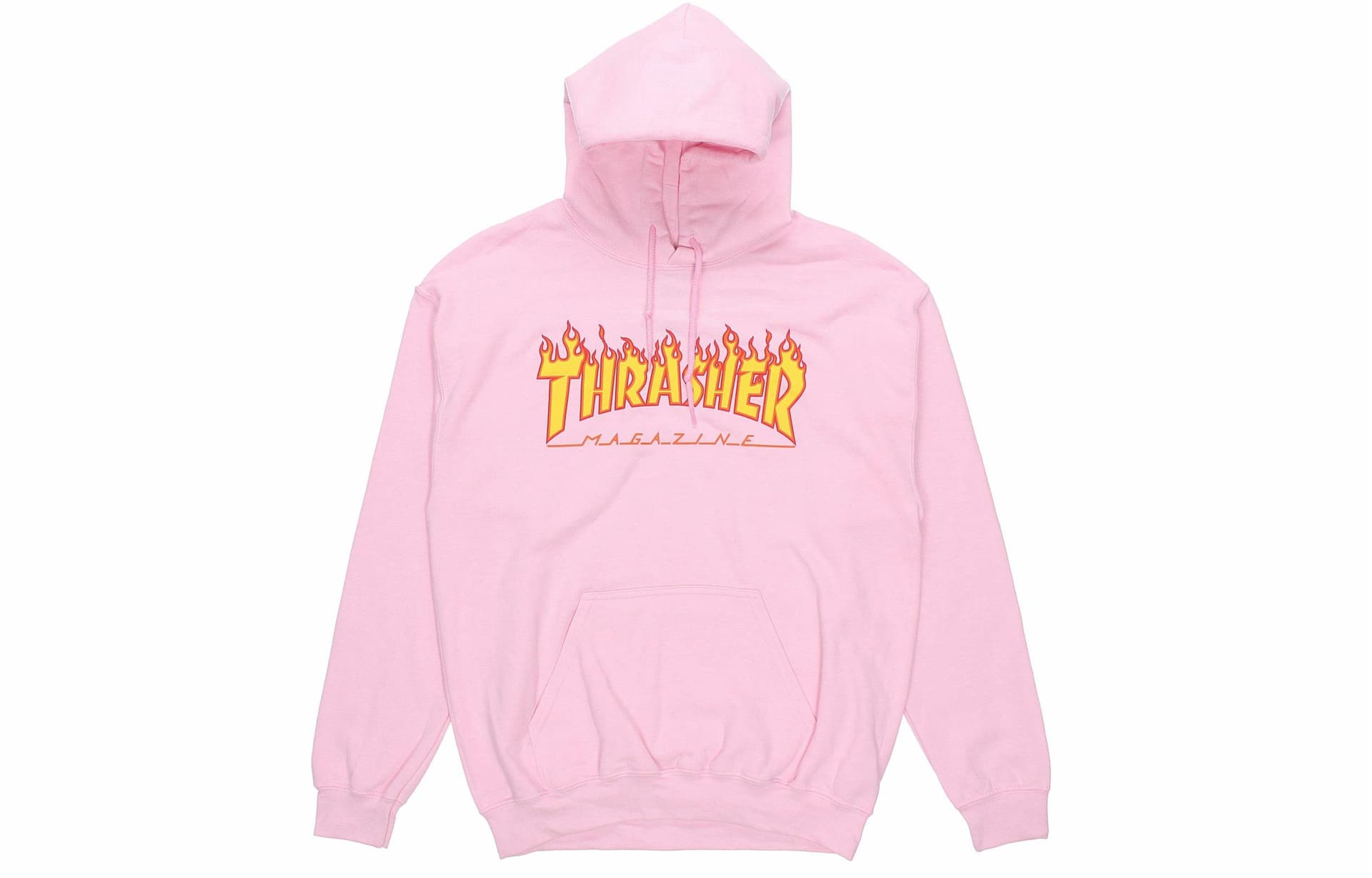 Thrasher Flame Hoodie Pink