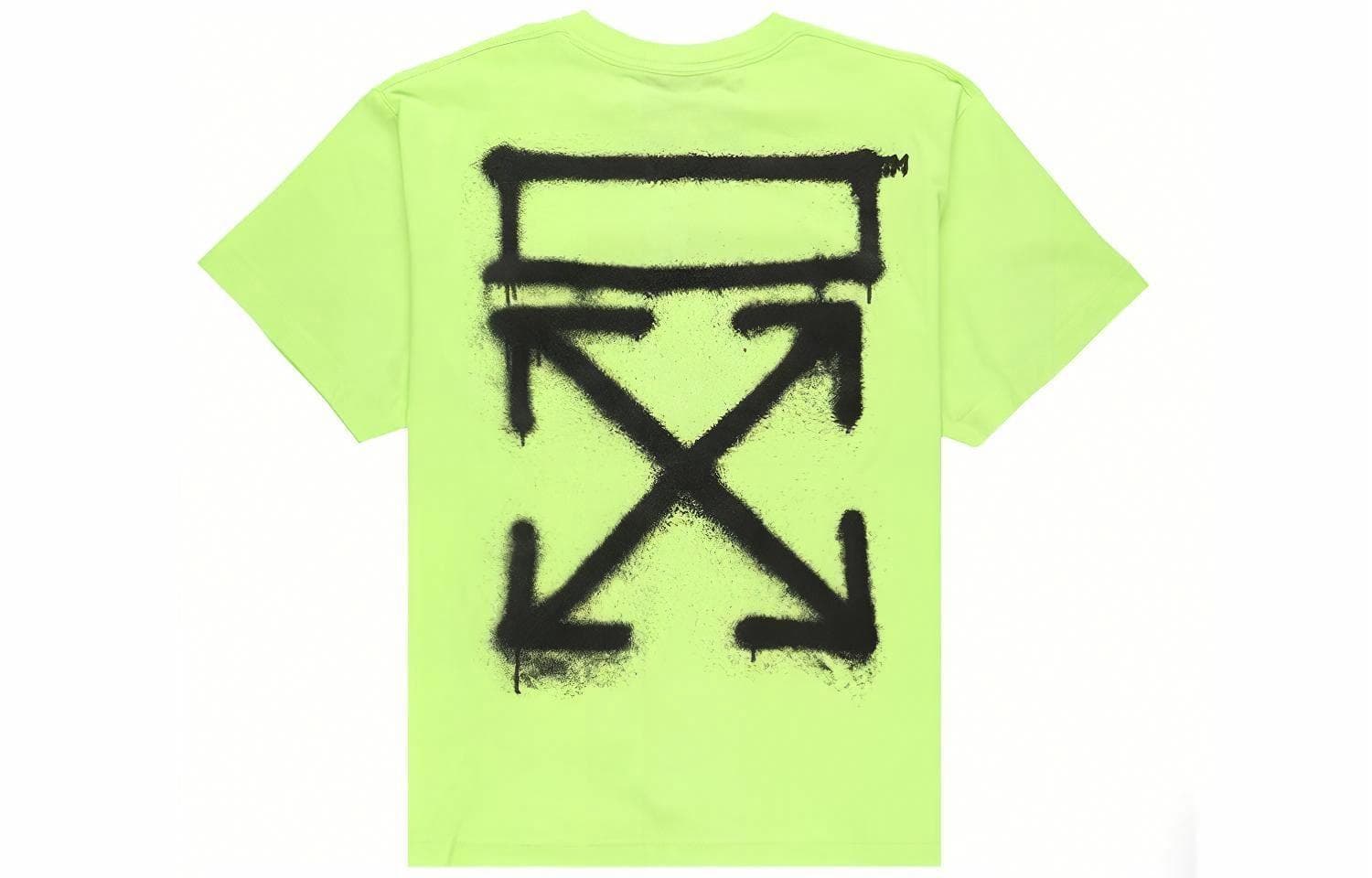 OFF-WHITE SS20 Paint Arrow T-Shirt Fluorescent Green